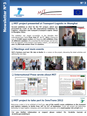 MIT Newsletter n. 3 - 2012-09